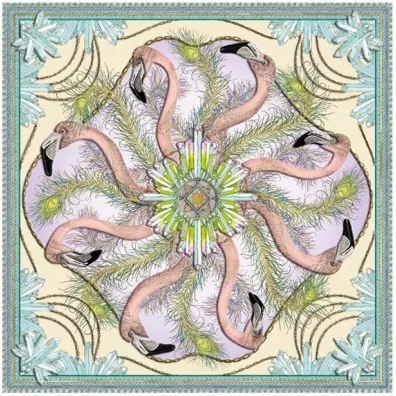 Museums & Galleries Karnet kwadrat z kopert� DNA Flamingos
