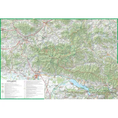 Gorce i Pieniny mapa turystyczna 1:50 000 foliowana 2023