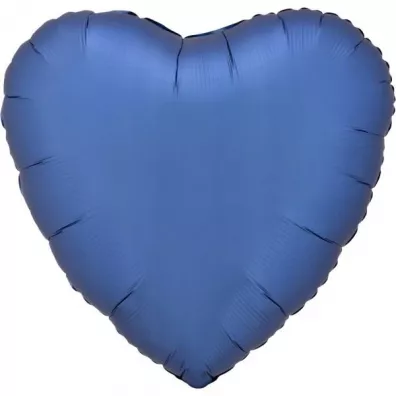 Amscan Balon foliowy Lustre Azure niebieski serce 43cm