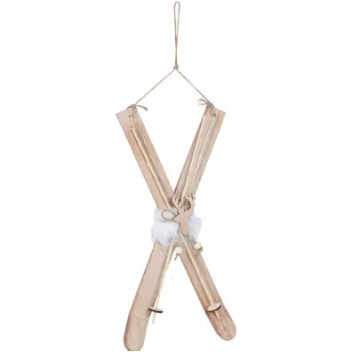 H&S Decoration Zawieszka witeczna Narty led beowy