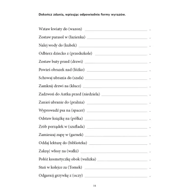 �wiczenia dla os�b z afazj� Formy gramatyczne cz�� 1 i 2