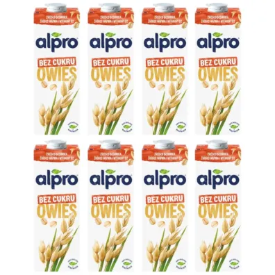 Alpro Nap�j owsiany nies�odzony zestaw 8 x 1000 ml