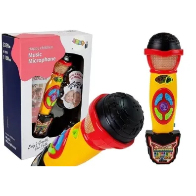 LeanToys Mikrofon nagrywaj�cy ��to- czarny