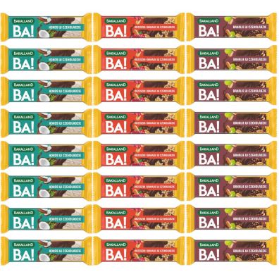 Bakalland BA! Batony w czekoladzie Zestaw 24 x 40 g