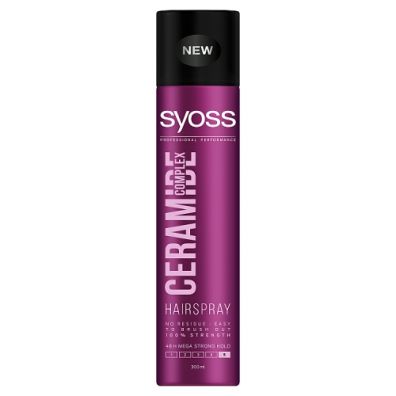 Syoss Ceramide Complex Hairspray lakier do włosów w sprayu Mega Strong 300 ml