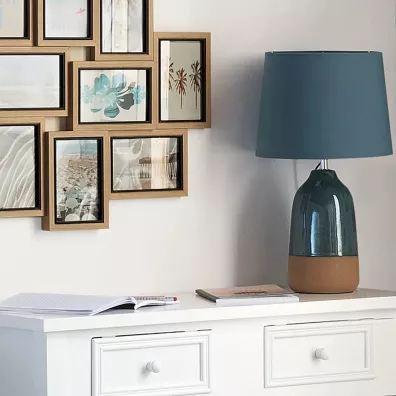 Atmosphera Lampa stoowa Pietra Niebieska 43 cm