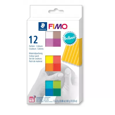 Staedtler Fimo Masa plastyczna termoutwardzalna Soft Brilliant 12x25g 12 szt.