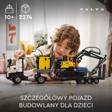LEGO Technic Ci�ar�wka Volvo FMX i koparka EC230 Electric 42175