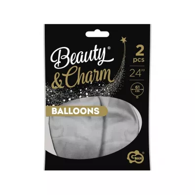 Godan Balony Beauty&Charm platynowe srebrne 2 szt.
