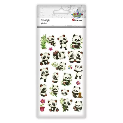 Titanum Naklejki wypuk�e misie panda mix 22 szt.