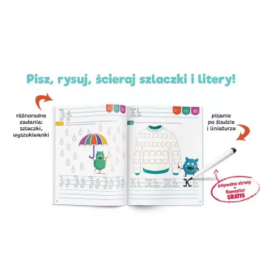 Bazgraki. Nauka pisania. Szlaczki i litery. �wiczenia. Kapitan Nauka