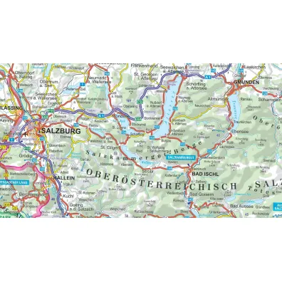 Austria mapa samochodowa 1:500 000 laminat 2025