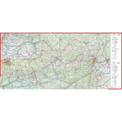 Austria mapa samochodowa 1:500 000 laminat 2025