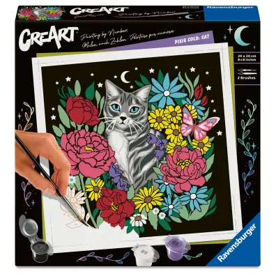 Ravensburger CreArt: Pixie Cold Edition - Kot 20x20cm