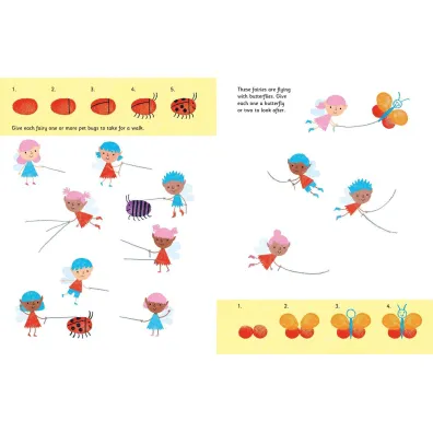 Unicorns and Fairies. Fingerprint activities wer. angielska