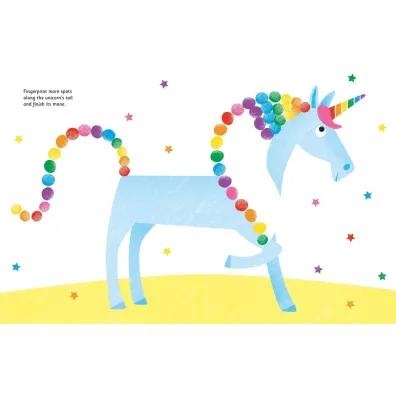 Unicorns and Fairies. Fingerprint activities wer. angielska