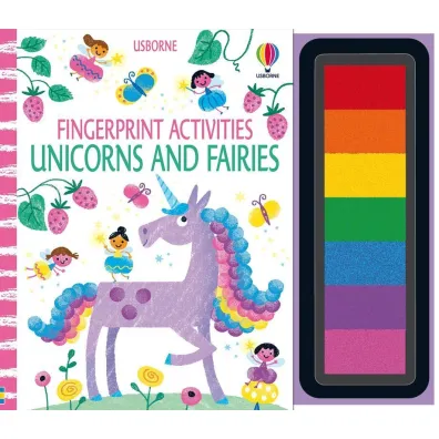 Unicorns and Fairies. Fingerprint activities wer. angielska