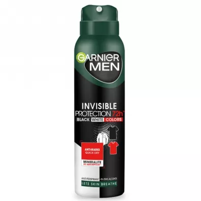 Garnier Antyperspirant w sprayu Invisible Protection 72H Men 150 ml