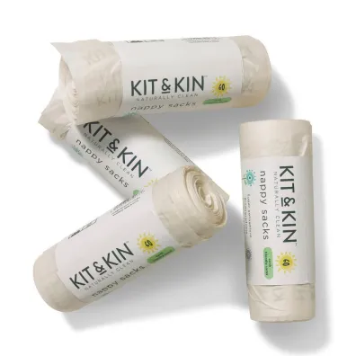 Kit and Kin Biodegradowalne bezzapachowe worki na zu�yte pieluszki 60 szt.