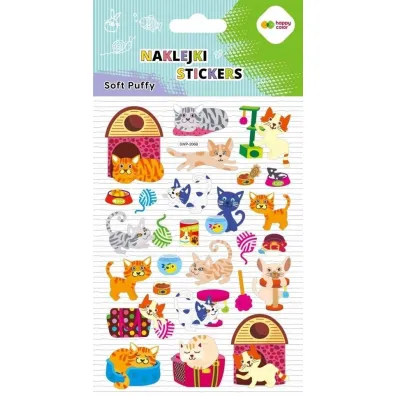 Happy Color Naklejki 3D SOFT PUFFY - Cat World, 110X205 mm