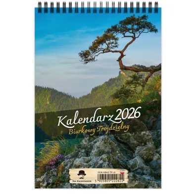 Kalendarz 2026 A5 biurkowy tr�jdzielny pionowy MIX
