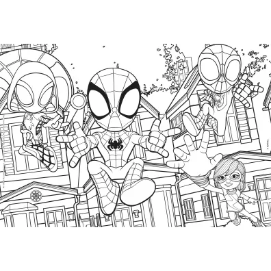 Puzzle dwustronne 24 el. PLUS Spidey It`s a Team Lisciani