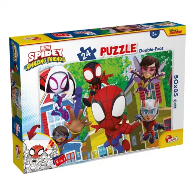Puzzle dwustronne 24 el. PLUS Spidey It`s a Team Lisciani