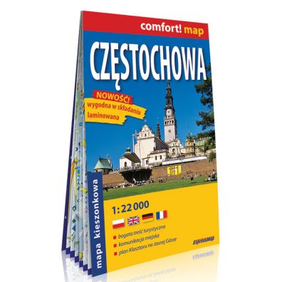 Comfort! map Częstochowa 1:22 000 mapa kieszonkowa