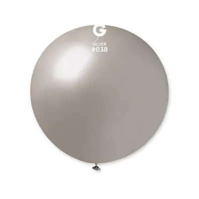Godan Balon kula metaliczna srebrna 80cm