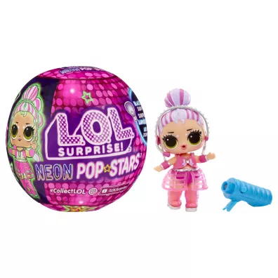 Lalka Lol Surprise z akcesoriami Neon Pop Stars kula MGA 120674 Mga Entertainment