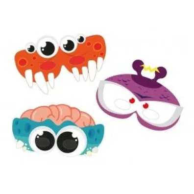 Arpex Ozdoba Hallowen Maska papierowa Monster 3 szt.