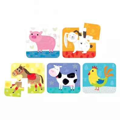 Puzzle Ukadam zwierztka Bright Junior Media