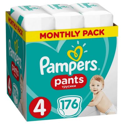 Pampers Pieluchomajtki Maxi Pants 4 (9-15 kg) Monthly Box 176 szt.