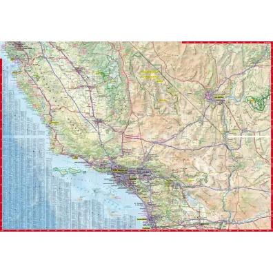 California road and tourist map 1:1 250 000 (ANG) laminat 2025