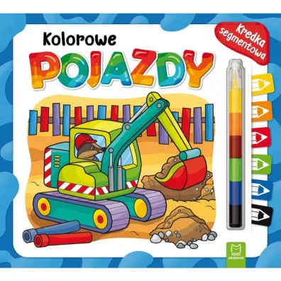 Kolorowe pojazdy. Kredka segmentowa