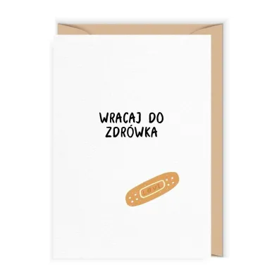 Karnet uniwersalny �yczeniami powrotu do zdrowia