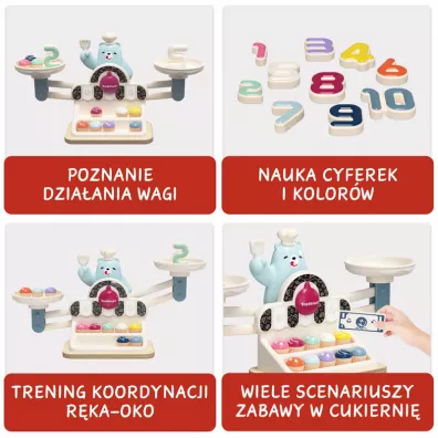 Zabawka edukacyjna G�odny Mi� Waga szalkowa Montessori - 36 m+ Top Bright