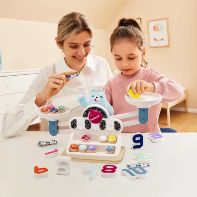 Zabawka edukacyjna G�odny Mi� Waga szalkowa Montessori - 36 m+ Top Bright