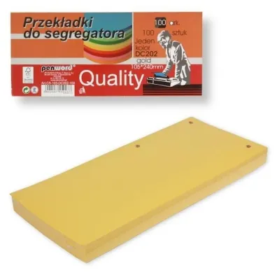 Penword Przek�adki do segregatora gold 100 szt.