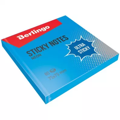 Berlingo Bloczek kartek samoprzylepnych niebieski 75x75 cm 80 kartek