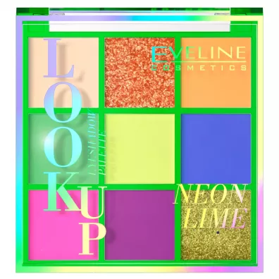 Eveline Cosmetics Look Up Neon Lime paleta 9 cieni do powiek 10.8 g