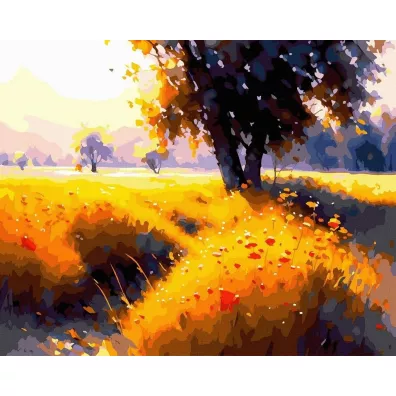 Twoje Hobby Malowanie po numerach + z�ota farba - Letnia cisza 40x50cm