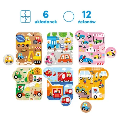 CzuCzu Puzzle Pojazdy ma�e i du�e 2+ Bright Junior Media