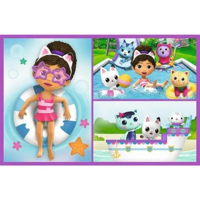 Puzzle 2x70 el. Baw si� z Gabby. Koci Domek Gabi Trefl