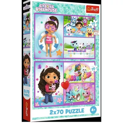Puzzle 2x70 Baw si z Gabby TREFL