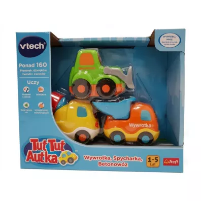 Tut Tut Autka Zestaw pojazdy bud. Betonow�z, Spycharka, Wywrotka 60807 VTECH