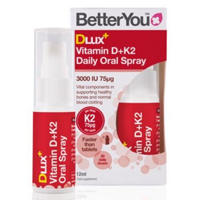 BetterYou DLUX Witamina D3+K2 (MK7) w sprayu Suplement diety 12 ml