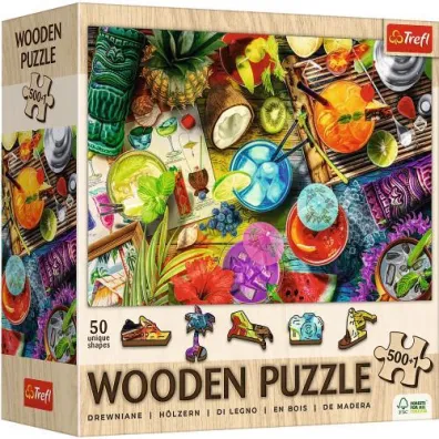 Puzzle drewniane 501 el. Kolorowe koktajle Trefl