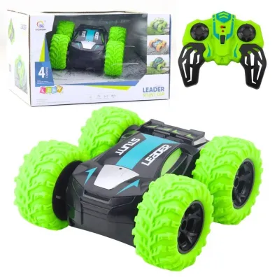 Samoch�d kaskaderski R/C obroty o 360 zielony LeanToys