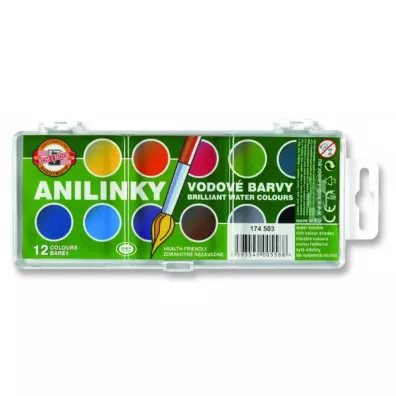 Koh-I-Noor Farby akwarelowe Anilinky Brilliant 12 kolorw